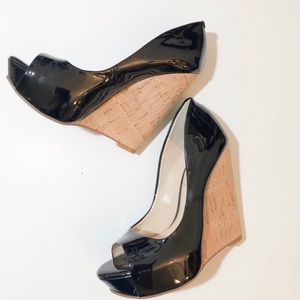 Jessica Simpson Size 4.5 Black Heel Wedges